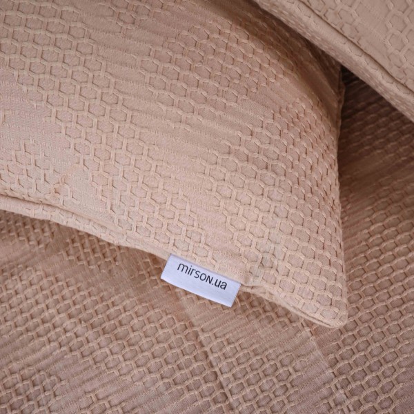 Фото - Комплект постільної білизни дитячий MirSon №20-01 Waffle Bej 110х140 (2200011032566)